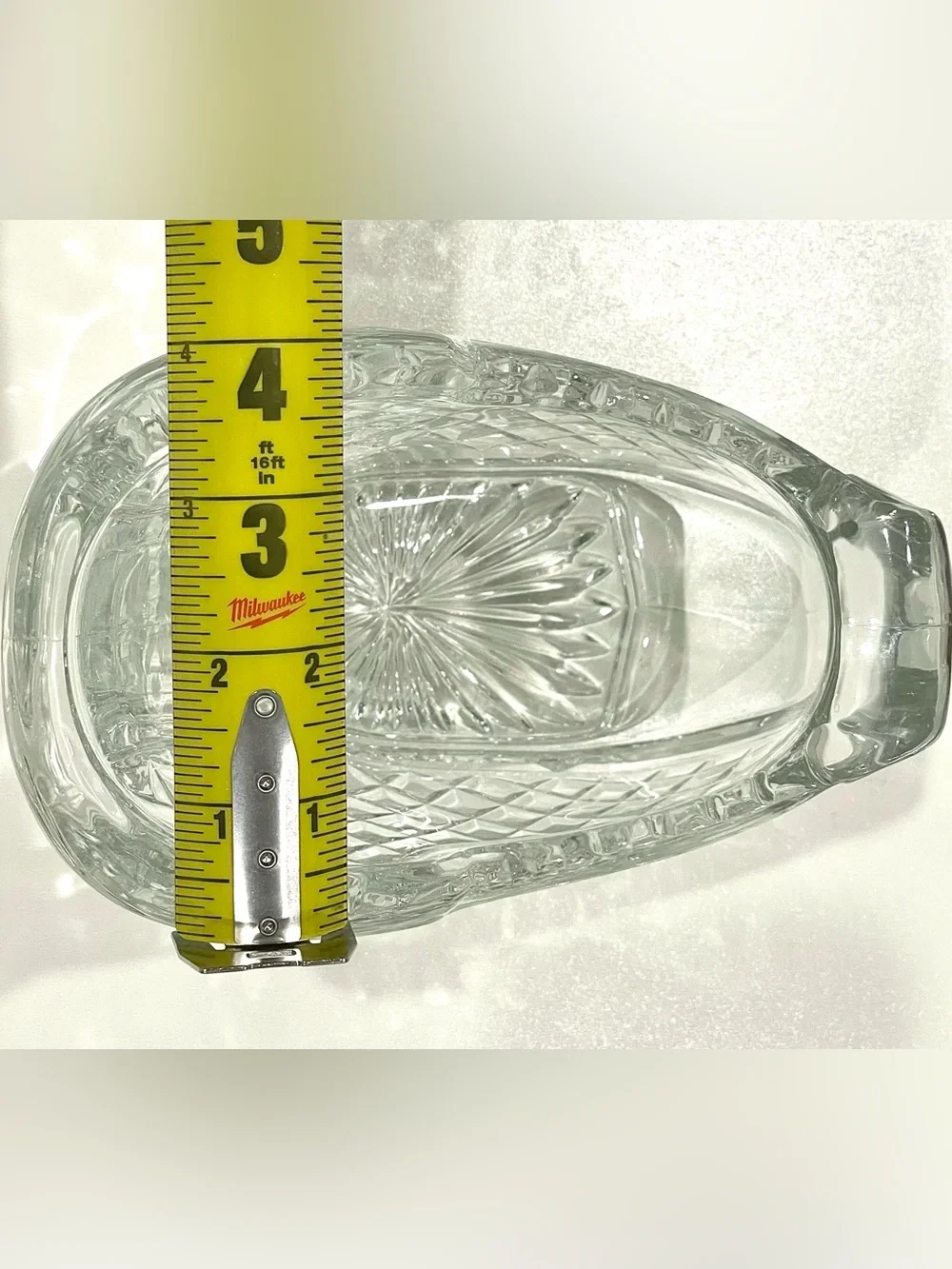 Vintage Crystal Sleigh Candy Dish Centerpiece Holiday Decor | EUC